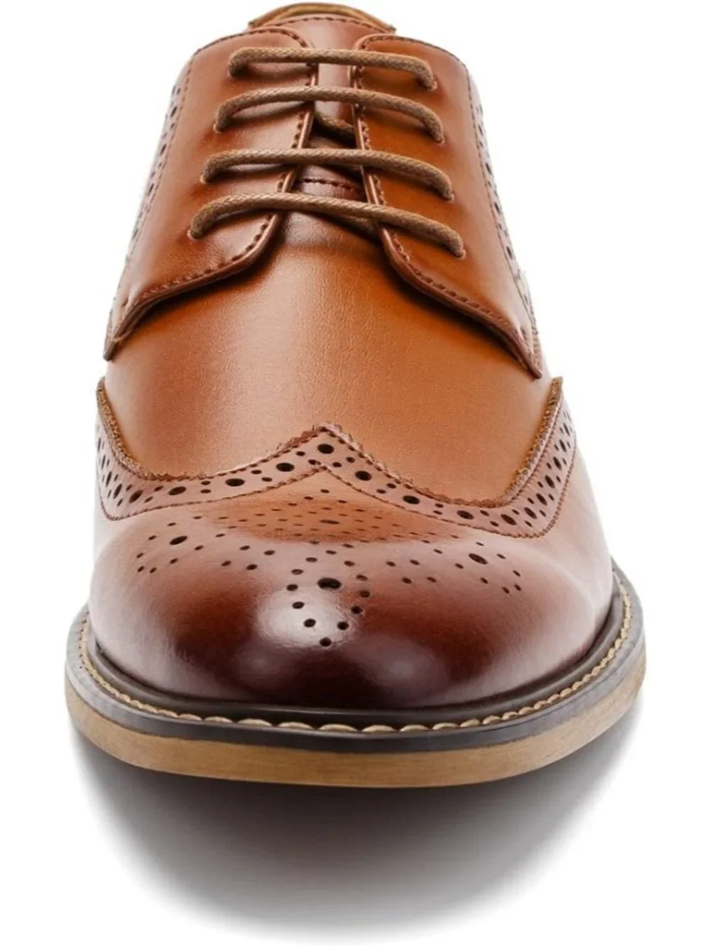 Men's Brown Oxford Business Formal Dress Rubber Casual Important Leather Shoes